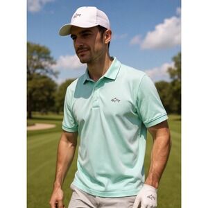 Greg Norman Play Dry XL Golf Polo Shirt Short Sleeve Mint Green‎ Mens